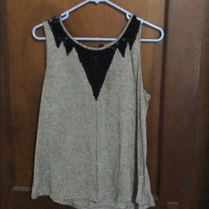 Gray and Black Sexy Tank